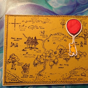 Tarjeta de Winnie the Pooh, sellos de las marcas Lawn Fawn y Echo Park, Eres más valiente de lo que crees, más fuerte de lo que pareces, más inteligente de lo que piensas