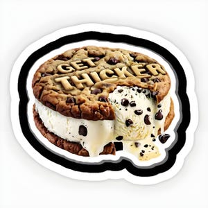 Adesivo per sandwich al gelato più denso - Adesivo per sandwich al biscotto con gocce di cioccolato - Adesivo per buongustai