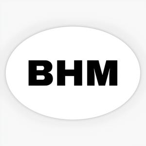 Vinylsticker BHM Body Positive | Sticker curvy empowerment, waterdicht, duurzaam, zelfliefde, vetacceptatie, 2 7/8"