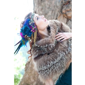 Made to Order The Joanna Headdress by The House of Kat Swank Vintage Materials, your colors image 1