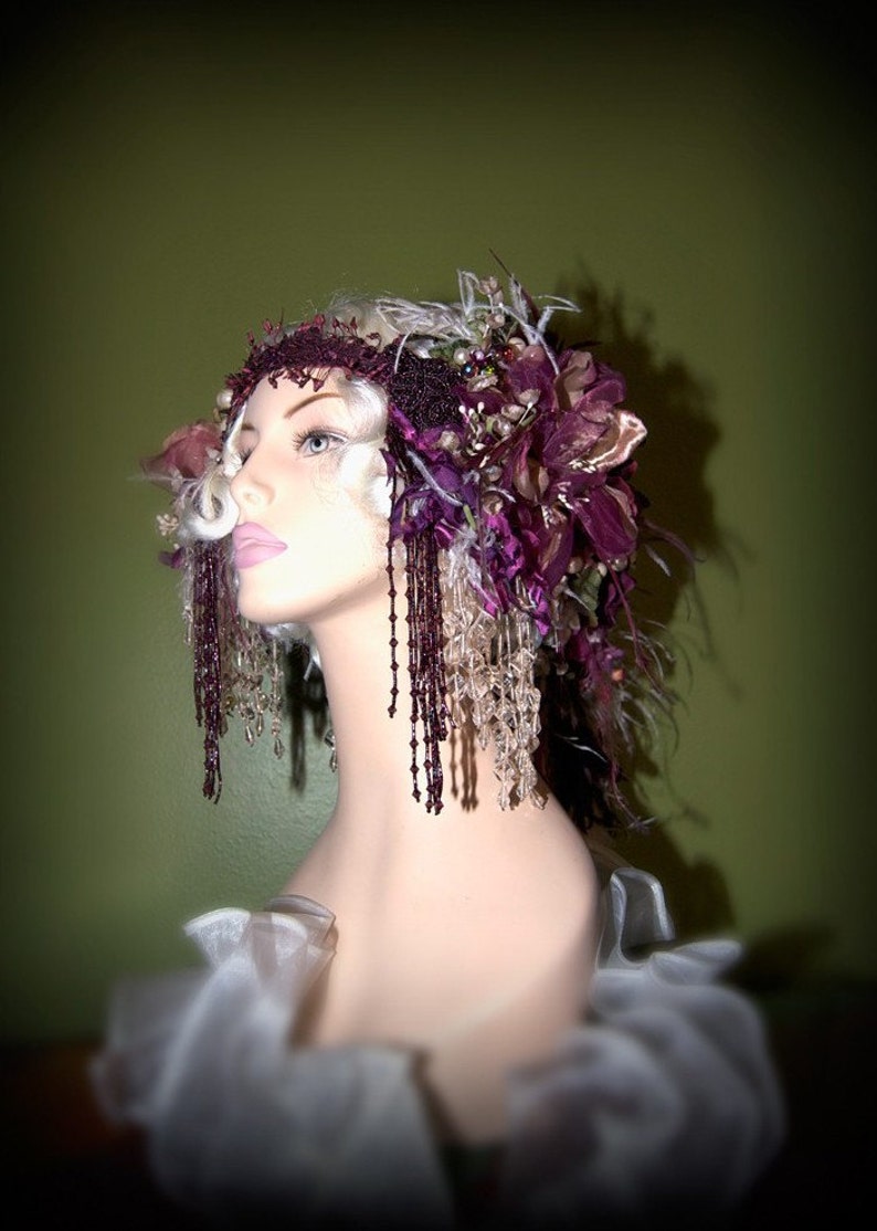 A Liaison Collection by Kat Swank Custom Made Alphonse Mucha Inspired Headdress Your color choices ooak one of a kind head piece. image 4