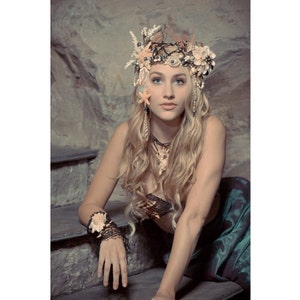 Made to order, each one is unique SIREN SONG. Mermaid headdress, LIAISON by Kat Swank. image 2