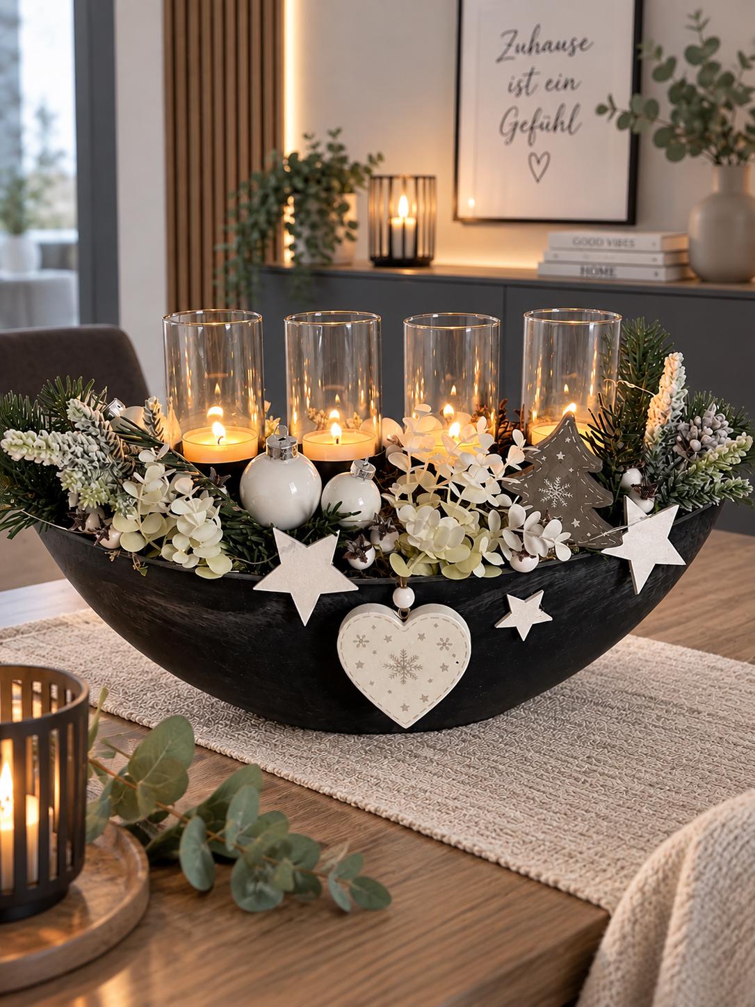 Adventskranz grau