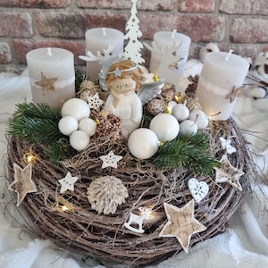 Weihnachtlich beleuchteter kranz