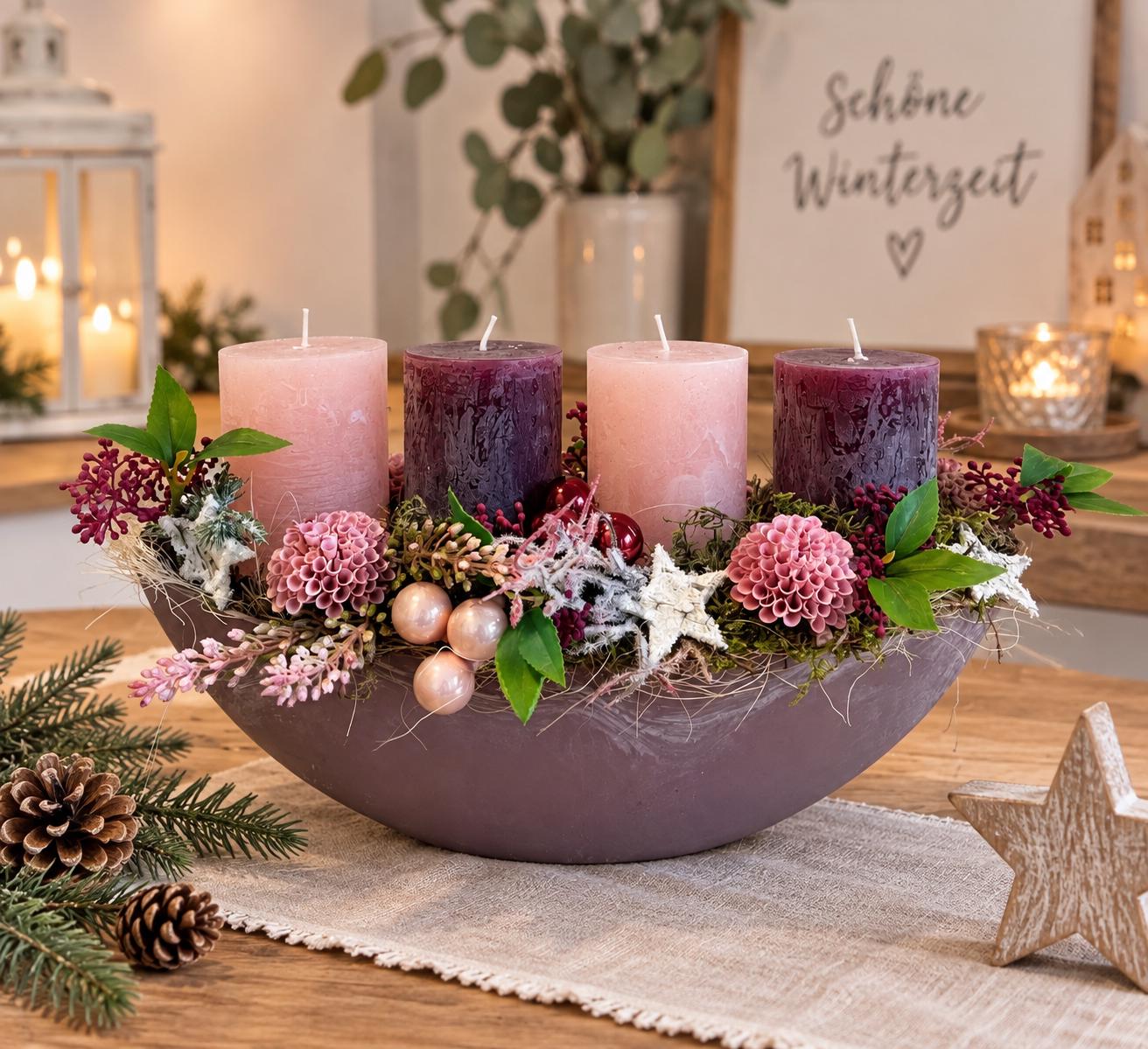 Adventskranz porzellan