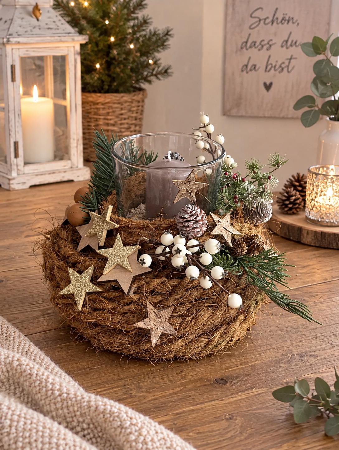 Adventskranz aus holz
