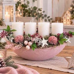 Adventskranz rosa