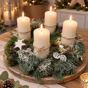 Adventskranz naturmaterialien