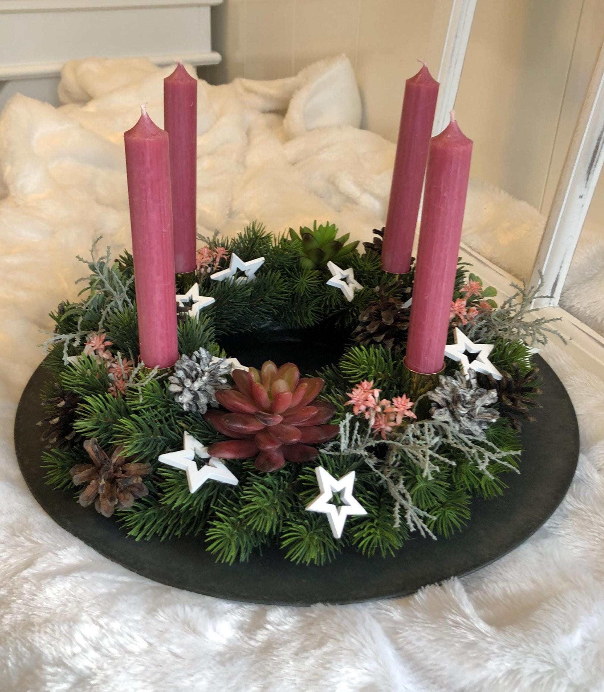 Knstlicher adventskranz - Etsy sterreich