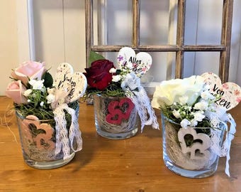voor een geliefde Bedankt Roos Rozen arrangement Arrangement Rozen