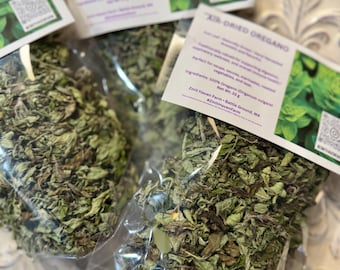 Organic Full Leaf Oregano | Hand Harvested Mediterranean Culinary Herb (Air Dried)
