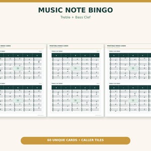 Treble and Bass Clef Bingo - Etsy