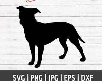 Dog Silhouette, Pit Bull SVG, Dog SVG, Dog Cutting File, Printable Animal Art, Dog Clipart Laser Cut, Files For Cricut, Dog DXF Pit Bull Art