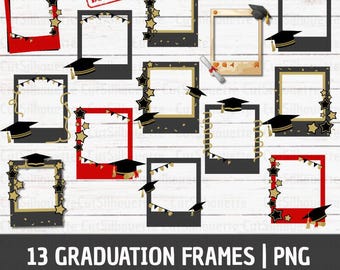 Graduation PNG Bundle: Empty Frames (Digital Download) Graduation Photo Frames Picture Frame Graduation 2026