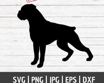 Dog Silhouette, Boxer SVG, Dog SVG, Lab Cutting File, Printable Animal Art, Lab Clipart, Laser Cut, Files For Cricut, Lab SVG Boxer Clipart