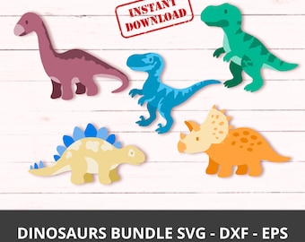 Dinosaurs Clipart for Nursery Decor Dinosaurs SVG Files Dinosaur Bundle svg Cute Dino Clipart Dinosaur For Toddlers Dinosaur Cake Topper
