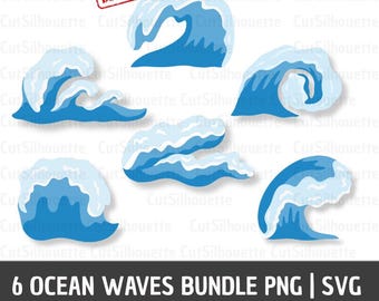 Layered Wave SVG Bundle Ocean Wave SVG for Cricut Beach SVG Cut File Digital Download Papercrafter Gift Paper Craft Template Summer Clipart