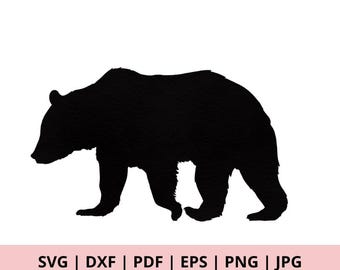 Bear Silhouette, Bear SVG, Mama Bear SVG, Bear Art, Bear Cutting File, Printable Animal Art, Bear Clipart, Laser Cut, Files For Cricut