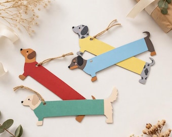 Gift Dog Tag Dachshund Appreciation Gift Tags Small Gift Thank You, Tag Template, Printable Gift Tag, Birthday Gif Tag, Dachshund Svg DIY
