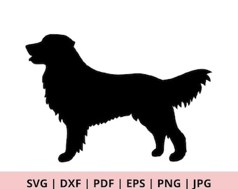 Dog Silhouette, Golden Retriever SVG, Dog SVG, Golden Retriever Cutting File, Printable Animal Art, Dog Clipart, Laser Cut, Files For Cricut