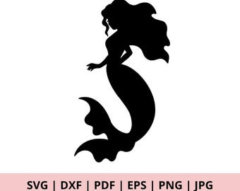 Mermaid Silhouette, Mermaid SVG, Mermaid Shirt, Cricut File, Cricut Design, Digital Download, Laser Cut Files, Files For Silhouette