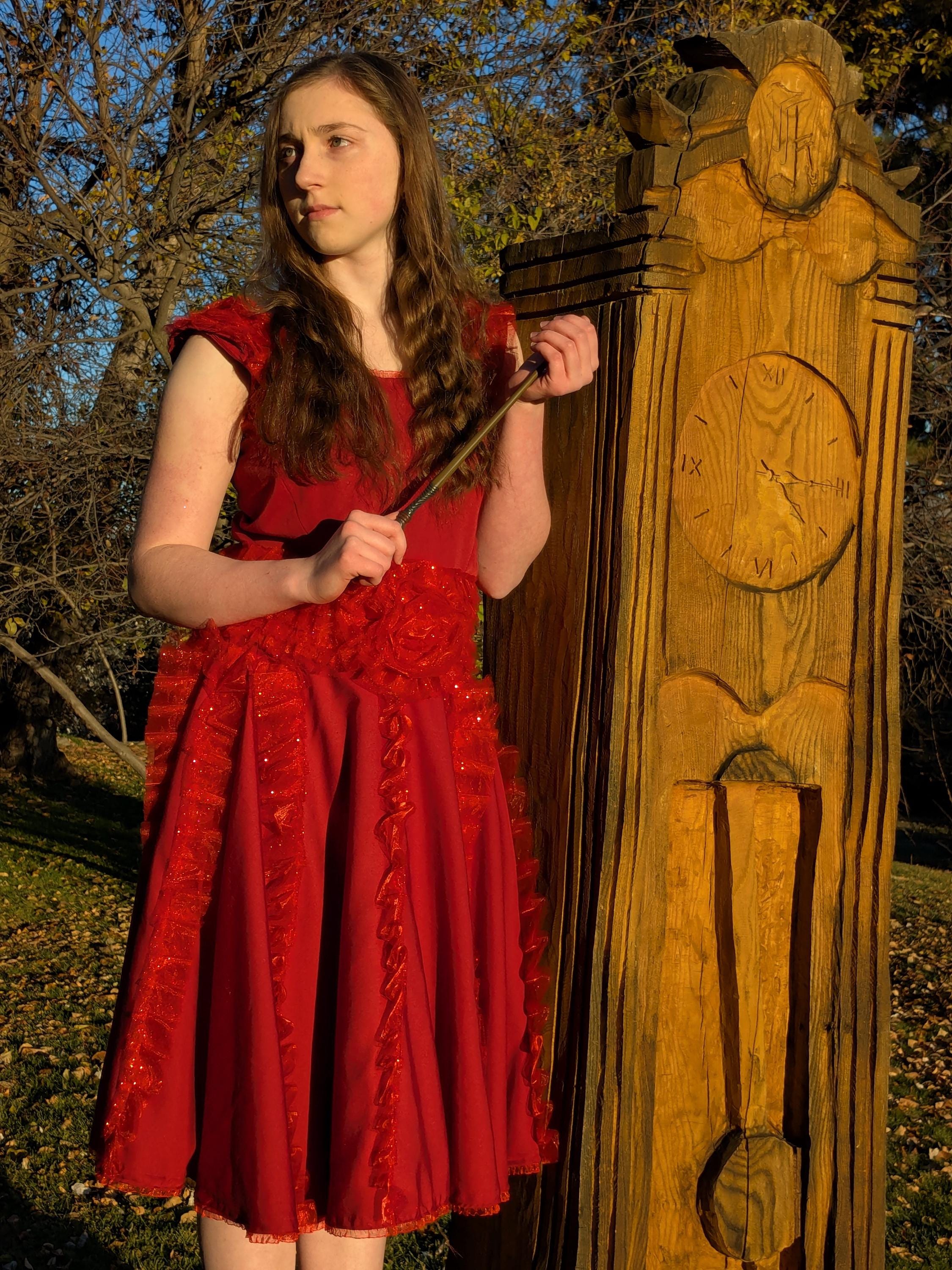 hermione red dress deathly hallows Red dress worn by Hermione Granger (Emma Watson) in Harry Potter and the Deathly Hallows: Part 1 movie wardrobe
