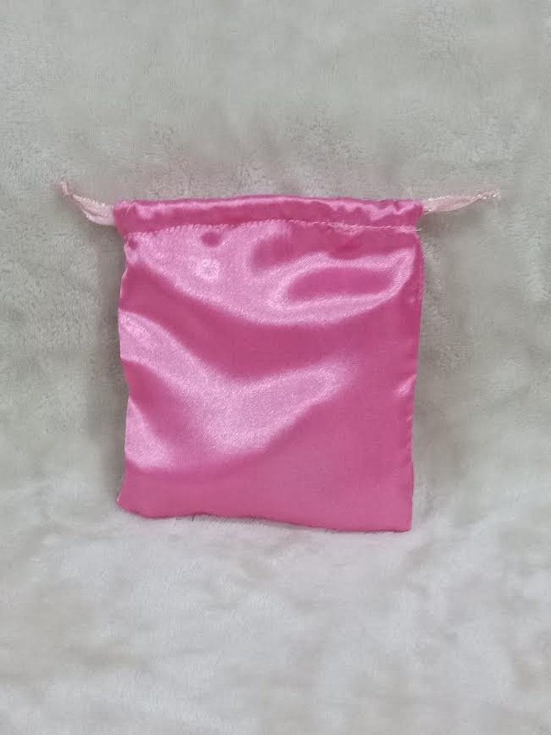 Pink Satin Fairy Tale Drawstring Bags to Store Treasures Stocking ...