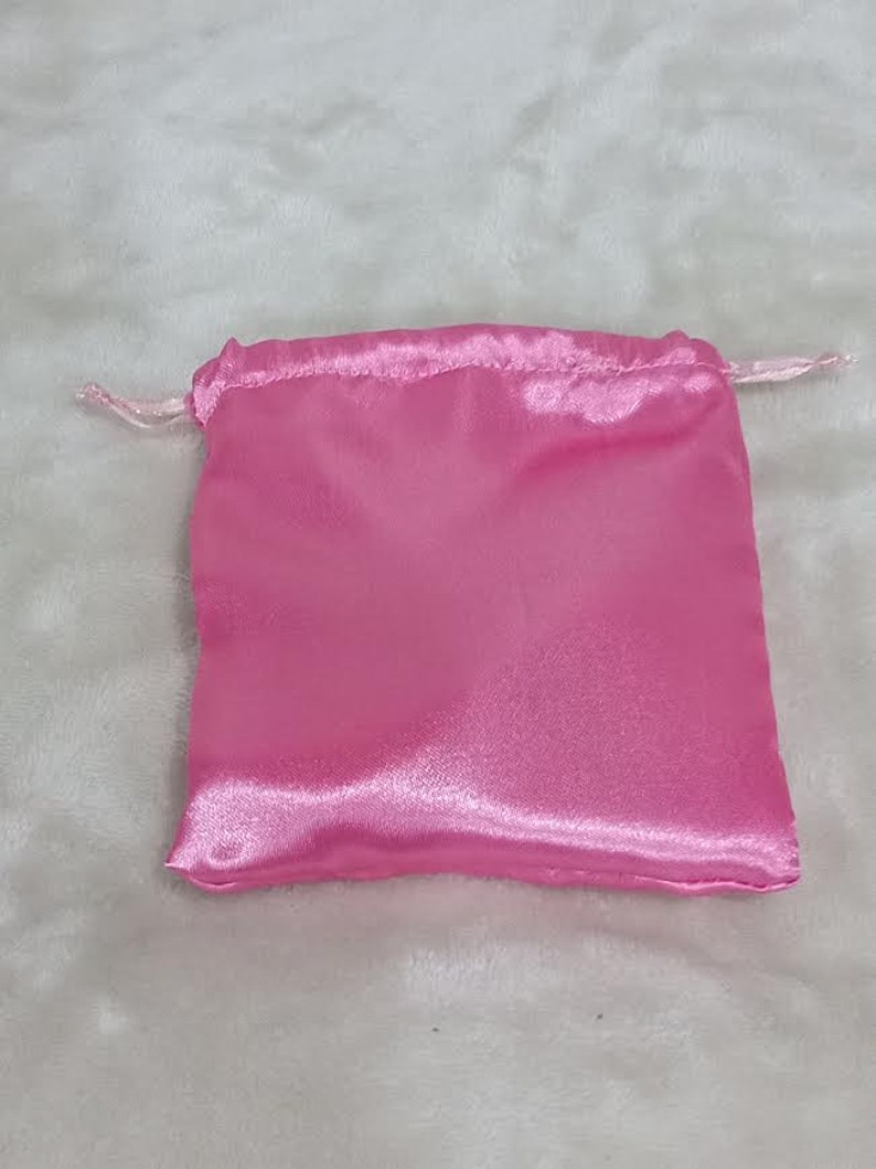 Pink Satin Fairy Tale Drawstring Bags to Store Treasures Stocking ...