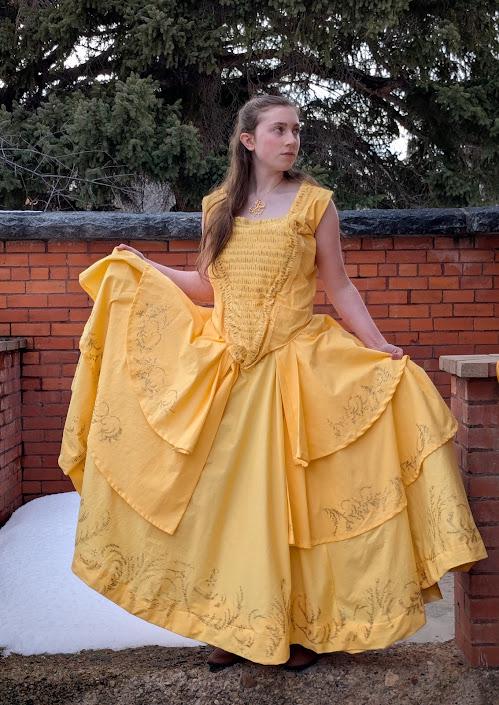 Belle Live Action Dress Redesign Belle Dress Live Action Beauty And The  Beast Ballgown Costume, Emma
