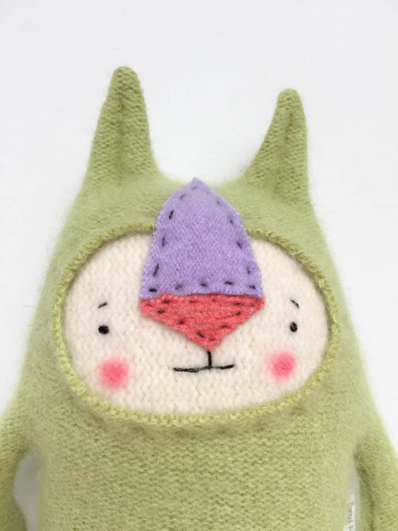 Stuffed Animal Cat Upcycled Sweater Repurposed Etsy