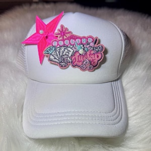 Feeling Lucky Patch, Trucker Hat Patch, Pink Patch, Glitter Patch, Cowgirl Patch, Trendy Patch, Iron on Patch, DIY, Casino Patch