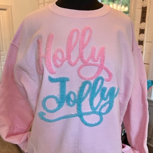 Fluffig Holly Jolly-lapp: Mamma och jag Stryk-på DIY-julapplikation