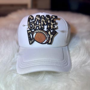 Football Game Day Patch, 3.5 in Iron on Patch, Patch for Hat, Game Day Patch, Leopard Patch, Football Patch, Sports Patch, Embroidered, DIY