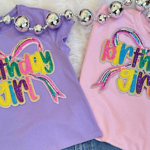 Birthday Girl Sequin Patch, Iron on Applique, DIY