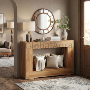 Farmhouse Console Table | Rustic Entry Table | Beam Console Table | Entryway Storage | 47 Inch