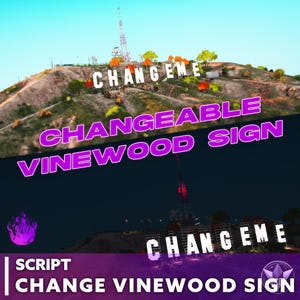FiveM | Enseigne interchangeable Vinewood | SCÉNARISTE | SCRIPT ÉPIQUE