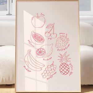 Fruit of The Spirit Wall Art Galatians 5 22 23 Retro Christian Wall Art Aesthetic Home Decor Bible Verse Art Trendy Wall Art Jesus Wall Art