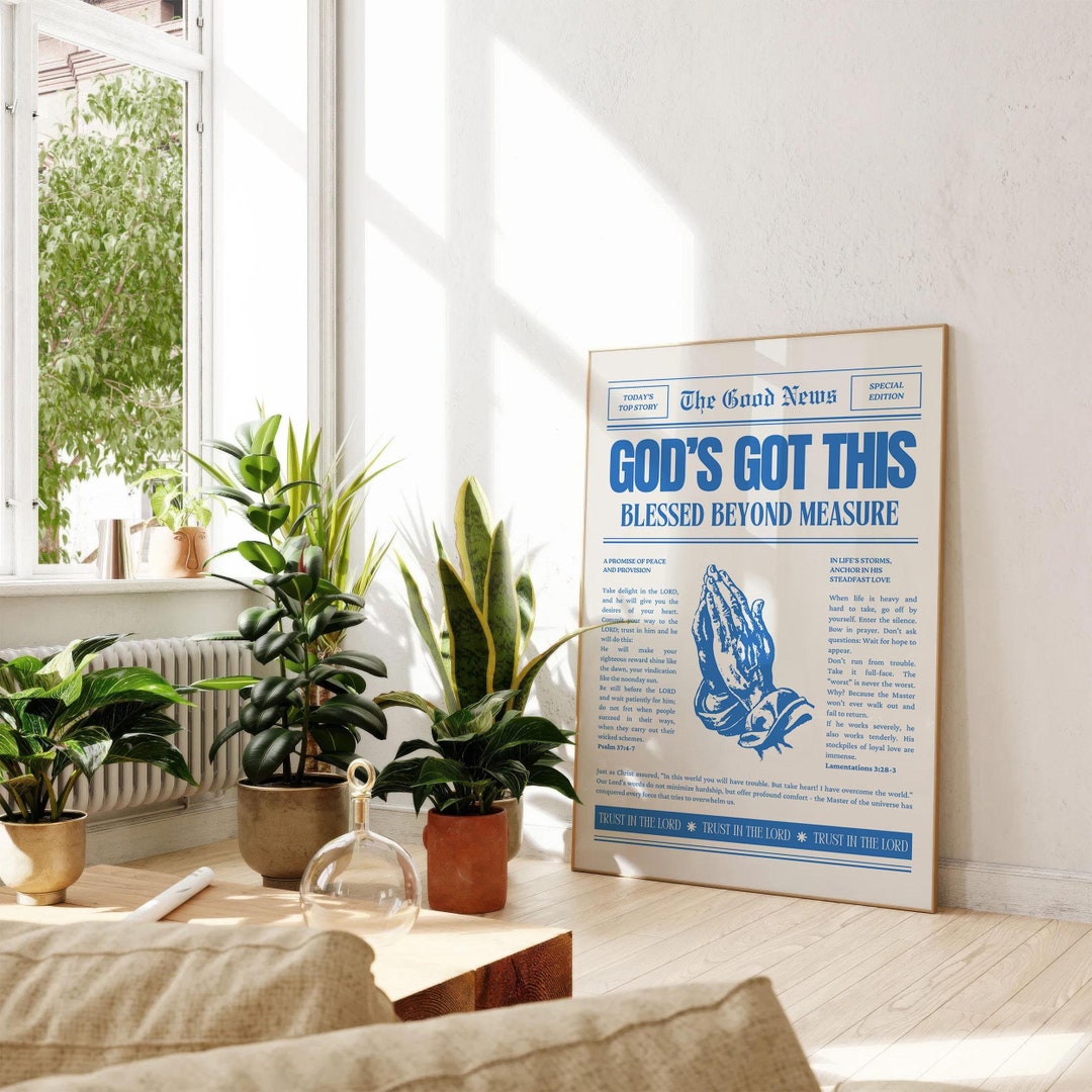 Retro Bible Verse Art Bible Verse Newspaper Print Aesthetic Christian ...