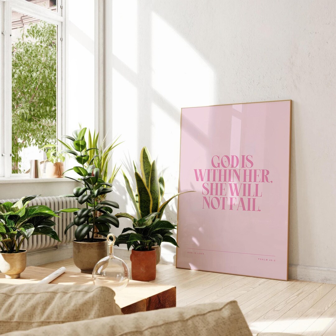 Psalm 46 5 God is Within Her She Will Not Fail Print Christian Coquette ...
