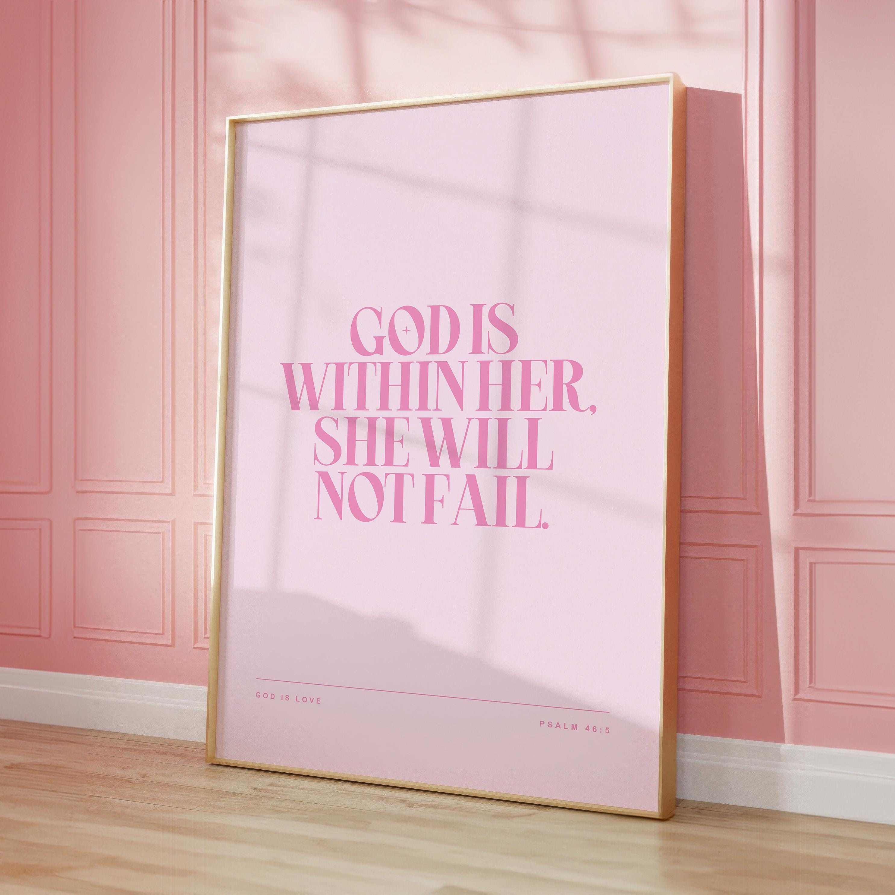 Psalm 46 5 God is Within Her She Will Not Fail Print Christian Coquette ...