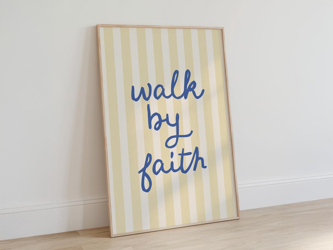 Walk by Faith Christian Wall Art Trendy Wall Art Teen Girl Wall Art ...