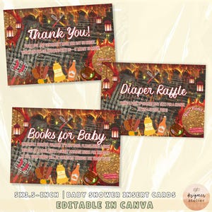 Baby Q Shower Diaper Raffle Insert Thank you Books for Baby BBQ Couples Shower Barbecue Backyard Baby Showers Neutral Baby Q Party Templates