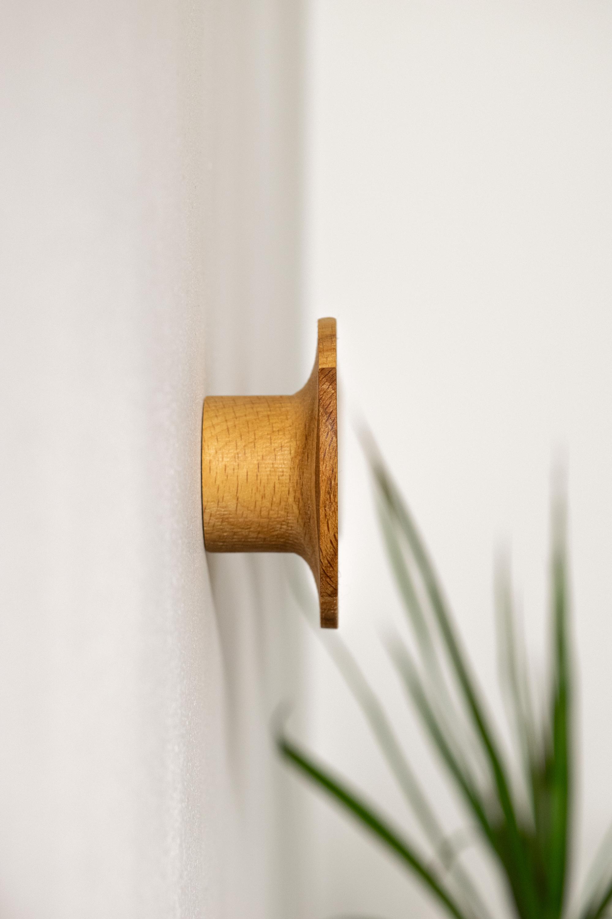 Hanging Wall Hooks, Wood Round Hook, Simple Circle Hook, Hook for Coats ...