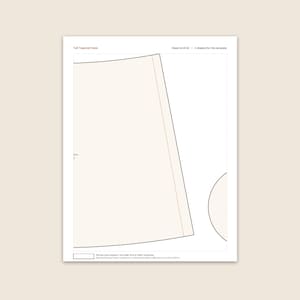 May include: A printable template for a tall tapered vase on a white sheet. The document includes the text Tall Tapered Vase, Sheet A2 of A3, 3 sheet(s) for this template, and a box labeled This box must measure 2.54 cm wide. Print at 100% / Actual size.