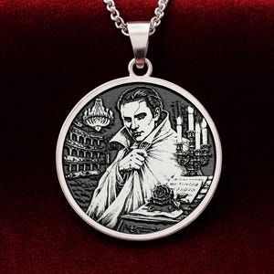 Phantom of the Opera Necklace: Sterling Silver Dark Romance Jewelry Gift