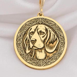 Halskette mit Beagle-Anhänger aus 14-karätigem Gold, Schmuck für Hundeliebhaber, personalisierter Anhänger