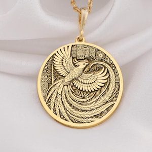 14K Gold Quetzal Bird Pendant, Sterling Silver Maya Feather Necklace, Mythical Bird Jewelry, Personalised Medallion, Nature Inspired Charm