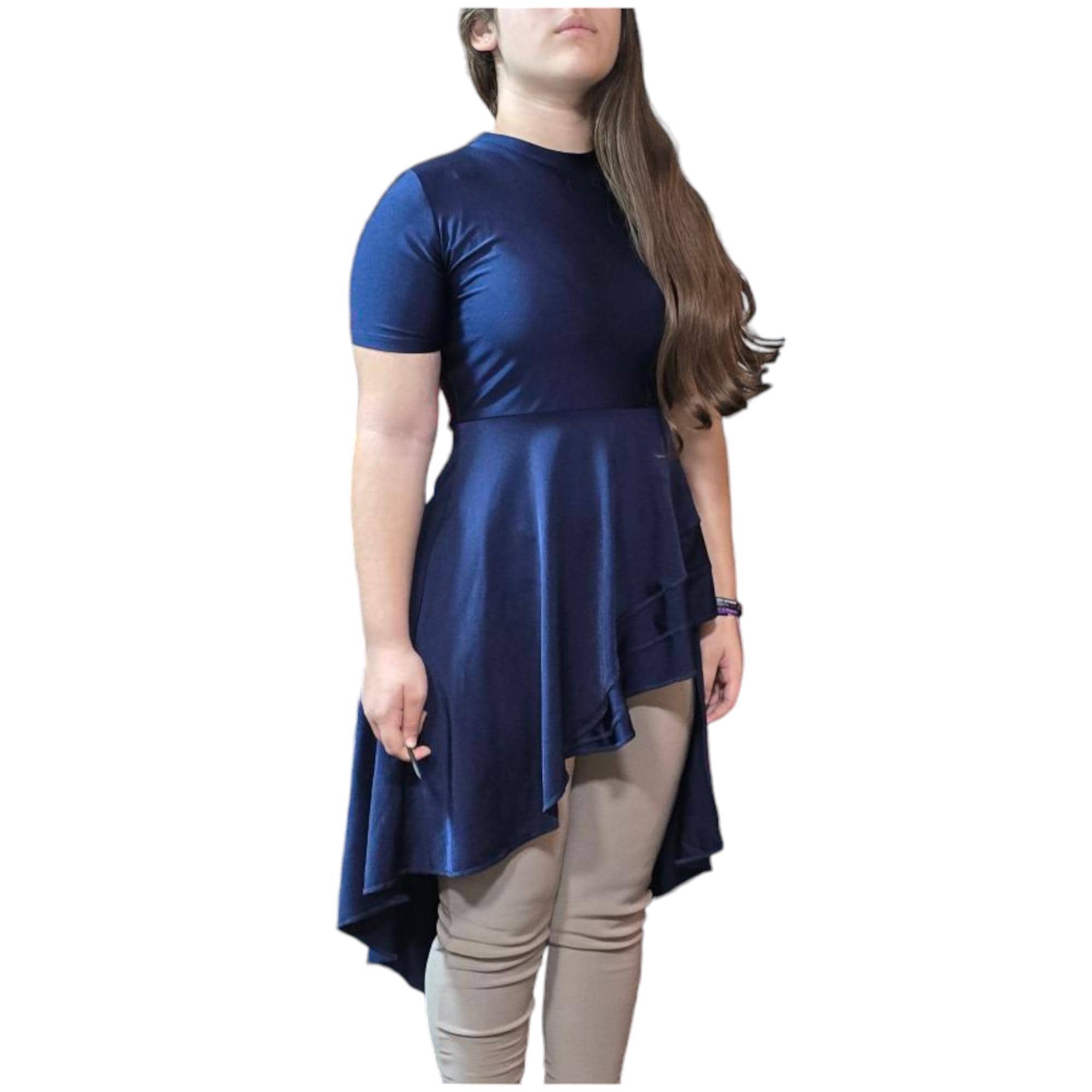 Navy Asymmetric Dress - Etsy
