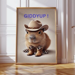 Capybara cowboy rodeo, western style boots, cowpoke hat, outlaw  farmhouse  humor, nature country, country animal, pet, funny digital design