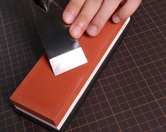 2PCS Knife Sharpener Whetstone Water Grinding Leather Tools 2 Sided Sharpening Stones 1000/3000 Grit +Flattening Stone 300 Grit